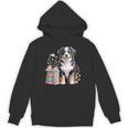 Bernese Mountain Dog Berner Bookworm Flowers Book Reading Unisex Hoodie
