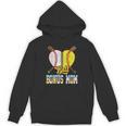 Bonus Mom Of Both Half Baseball Softball Ice Cream Drip Unisex Hoodie