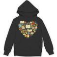 Book Lover Heart Reading Stack Bookworm Unisex Hoodie