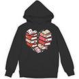 Book Lover Heart Shape Reading Librarian Valentine Men Women Unisex Hoodie