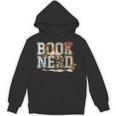 Book Nerd Vintage Floral Aesthetic Leopard Print Unisex Hoodie