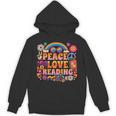 Book Peace Bookworm Hippie Rainbow Peace Sign Unisex Hoodie