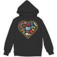 Book Reading Bookworm Reader Literature Heart Unisex Hoodie Book Reading Bookworm Reader Literature Heart Unisex Hoodie