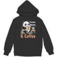 Books Reading Reader Panda Panda Books And Coffee Unisex Hoodie