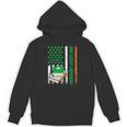 Books US American Flag One Lucky Librarian St Patrick's Day For Women Kids Men Unisex Hoodie