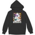 Boooks Ghosts Reading Book Retro Halloween Teacher Librarian Unisex Hoodie