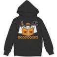 Booooks Ghost Boo Read Books Library Teacher Halloween Cute Unisex Hoodie