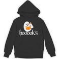 Booooks Halloween Cute Ghost Reading Library Books Unisex Hoodie Booooks Halloween Cute Ghost Reading Library Books Unisex Hoodie