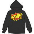 Boy Five Superhero Comic Book Hero 5th Birthday Boy 5 Years Unisex Hoodie Boy Five Superhero Comic Book Hero 5th Birthday Boy 5 Years Unisex Hoodie