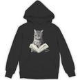 Cat Bookworm Reading Book Graphic Unisex Hoodie Cat Bookworm Reading Book Graphic Unisex Hoodie
