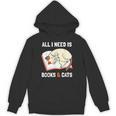 Cat Lovers All I Need Is Books & Cats Book Men Women Kids Unisex Hoodie Cat Lovers All I Need Is Books & Cats Book Men Women Kids Unisex Hoodie