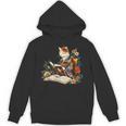 Cat Reading A Book In Traditional Japanese Clothing Kimono Unisex Hoodie