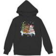 Christmas Tree Snowman Reindeer Book Stack Librarian Unisex Hoodie