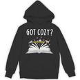 Cozy Cat Mystery Book Lover Reading Nerd Cute Bookish Reader Men Women Kids Unisex Hoodie