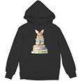 Cute Bunny Reading Book Back To School Easter Unisex Hoodie