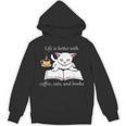 Cute Cat Book Reading Coffee Unisex Hoodie Cute Cat Book Reading Coffee Unisex Hoodie