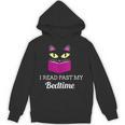 Cute Cat Reading Book Lover Graphic Unisex Hoodie