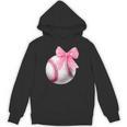 Cute Coquette Baseball Pink Bow Player & Fan Girls Unisex Hoodie Cute Coquette Baseball Pink Bow Player & Fan Girls Unisex Hoodie
