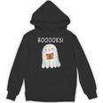 Cute Ghost Book Reading Halloween Teacher Booooks For Men Women Kids Unisex Hoodie
