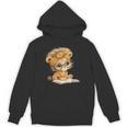 Cute Lion Cub Reading Book With Headwrap Unisex Hoodie