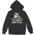 Cute Pet Animals Book Easily Distracted By Dogs Cats & Books Unisex Hoodie Cute Pet Animals Book Easily Distracted By Dogs Cats & Books Unisex Hoodie