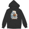 Cute Polar Bear Is Reading a Book Reading Polar Bear Unisex Hoodie Cute Polar Bear Is Reading a Book Reading Polar Bear Unisex Hoodie
