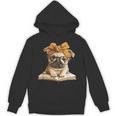 Cute Pug Reading Dog Book Lover Animal Graphic Baby Portrait Unisex Hoodie