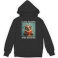 Cute Sloth Reading Book School Librarian Teacher Student Unisex Hoodie