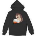 Cute Wildlife Forest Animal Bookworm Book Reading Hedgehog Unisex Hoodie Cute Wildlife Forest Animal Bookworm Book Reading Hedgehog Unisex Hoodie