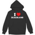 Diagram Heart Cute Schematic Plan Book Blueprint Fan Unisex Hoodie