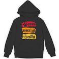 Dogs Books And Coffee Dog Book Reader Lover Unisex Hoodie