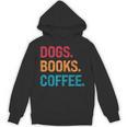Dogs Books Coffee Reading Book Addict Distracted By Dogs Unisex Hoodie