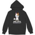 Drink Coffee Read Books Be Happy Nerdy Pet Puppy Owner Unisex Hoodie