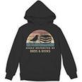 Easily Distracted By Birds & Books Retro Birding Bird Unisex Hoodie