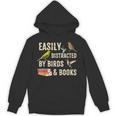 Easily Distracted By Birds & Books Vintage Birder Unisex Hoodie