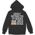 Easily Distracted By Books And Dogs Reading Dog Lovers Unisex Hoodie Easily Distracted By Books And Dogs Reading Dog Lovers Unisex Hoodie
