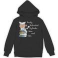 Easily Distracted By Books Wine And Cats Lover Unisex Hoodie