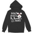 Easily Distracted By Bunnies And Books Unisex Hoodie