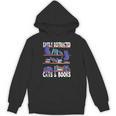 Easily Distracted By Cats And Book Bookworm Cat Lover For Men Women Unisex Hoodie Easily Distracted By Cats And Book Bookworm Cat Lover For Men Women Unisex Hoodie