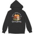 Easily Distracted By Cats And Books Cat And Book Lover Unisex Hoodie
