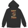 Easily Distracted By Dragons And Books Dragon Lover Mythical Unisex Hoodie