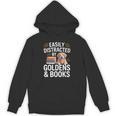 Easily Distracted By Goldens & Books Golden Retriever Dog Unisex Hoodie