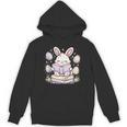 Easter Bunny Reading Book Cute Pastel Eggs Unisex Hoodie