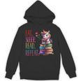 Eat Sleep Read Repeat Unicorn Read Book Reading Lovers Kids Unisex Hoodie