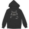Feral But Literate Raccoon Reading Book Library Animal Meme Unisex Hoodie