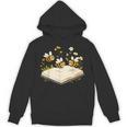 Floral Bumble Bee Reading Book Wildflower Bookish Librarian Unisex Hoodie Floral Bumble Bee Reading Book Wildflower Bookish Librarian Unisex Hoodie