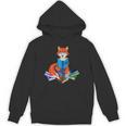 Fox Nerd Reading Books Bookworm Library Book Unisex Hoodie