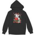 Goat Reading Book Graphic With Floral Unisex Hoodie Goat Reading Book Graphic With Floral Unisex Hoodie