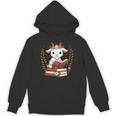 Goat Reading Book Graphic Goat With Book Floral Unisex Hoodie
