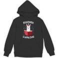 Graduation Cute Animal Llama Reading Book Nerds Bookworm Unisex Hoodie